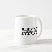 Mama-Split Monogramm mit Kindernamen Kaffeetasse (VorderseiteRechts)