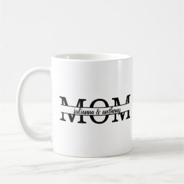 Mama-Split Monogramm mit Kindernamen Kaffeetasse