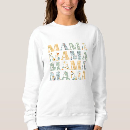 Mama Spring Floral Pullover Sweatshirt für Mama (Vorderseite)