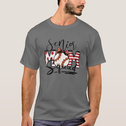 Mama Squad Baseball Mutter Frauen Niedlich T-Shirt (Vorderseite)