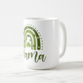 Mama St. Patrick's Day Green Kleeblatt Rainbow Kaffeetasse (VorderseiteRechts)
