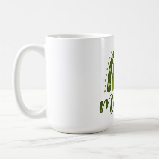 Mama St. Patrick's Day Green Kleeblatt Rainbow Kaffeetasse (Links)