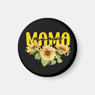 Mama Sunflower Sunshine - fröhliches Blumendesign Magnet