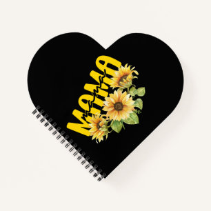 Mama Sunflower Sunshine - fröhliches Blumendesign Notizblock