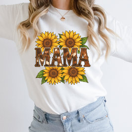 Mama Sunflowers Cowhide Country Western Rustikale  Sweatshirt