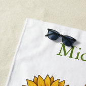 Mama Sunflowers Monogram Name Initials, Gift Mama Strandtuch (Beispiel)