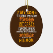 Mama Super Phantastisch Son Mothers Day Funny Son Keramik Ornament (Rechts)