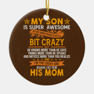 Mama Super Phantastisch Son Mothers Day Funny Son Keramik Ornament
