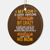 Mama Super Phantastisch Son Mothers Day Funny Son Keramik Ornament (Links)