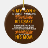 Mama Super Phantastisch Son Mothers Day Funny Son Keramik Ornament (Hinten)