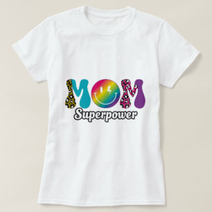 Mama-Superkraft-Grafik-Damen-Tri-Blend-T-Shirt T-Shirt