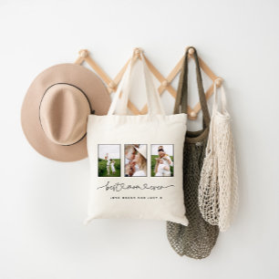 Mama süße moderne Schrift Multi-Foto-Geschenk Tragetasche