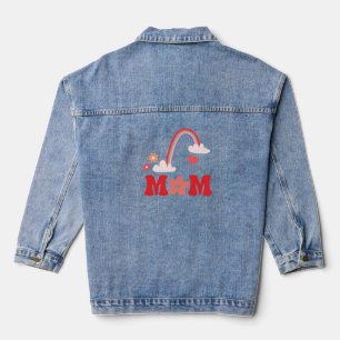 Mama Süßer Regenbogen Und Blumen Jeansjacke