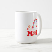 Mama Süßer Regenbogen Und Blumen Kaffeetasse (VorderseiteRechts)