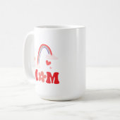 Mama Süßer Regenbogen Und Blumen Kaffeetasse (Vorderseite Links)