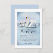 Mama Swan mit Babies Baby Dusche Dankeskarte (Vorne/Hinten)