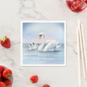 Mama Swan mit Babies Baby Dusche Serviette (Beispiel)