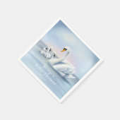 Mama Swan mit Babies Baby Dusche Serviette (Ecke)