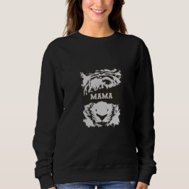 Mama Sweatshirt mit Tiger Print