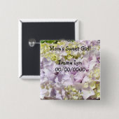 Mama Sweet Girl! Knöpfe Babyname Geburtsdatum Button (Vorne & Hinten)