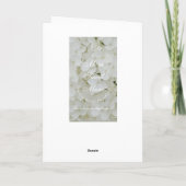 Mama Sweet Mama oder Ihr Text Elegante weiße Blume Karte (Rückseite)