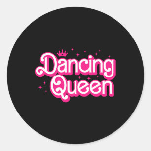Mama Tanzen Queen Dancing 70er Disco Bachelor Runder Aufkleber