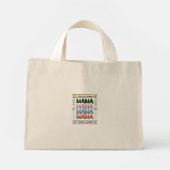 Mama-Tasche – Farbdesign mit Typografie Celebra Mini Stoffbeutel (Rückseite)