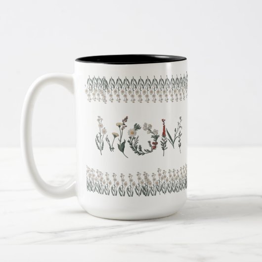 "Mama" Tasse mit Blume - Einfach und Elegan (Links)