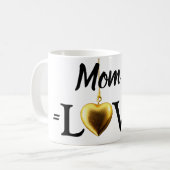 Mama Tasse moderne Mama Liebe goldenes Herz Kaffee (Vorderseite Links)