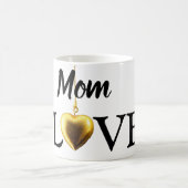 Mama Tasse moderne Mama Liebe goldenes Herz Kaffee (Mittel)