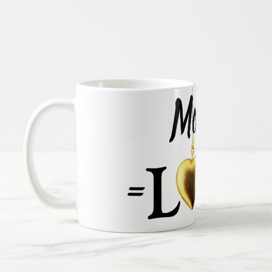 Mama Tasse moderne Mama Liebe goldenes Herz Kaffee (Links)