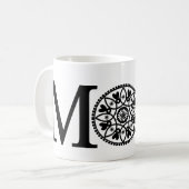 Mama-Tasse - Schwarzes u. Weiß Kaffeetasse (Vorderseite Links)
