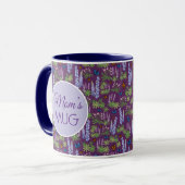 Mama Tasse Wildblumen & Schmetterlinge lilac (Vorderseite Links)