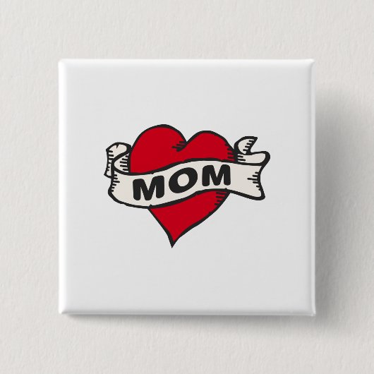 Mama-Tätowierung Button (Vorderseite)