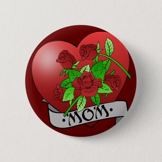 Mama-Tätowierungs-Geschenke und T - Shirts Button (Vorderseite)