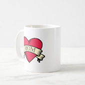 Mama Tattoo Style Herzkaffee Tasse (Vorderseite Links)
