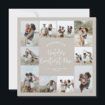 Mama taupe elegante moderne minimale Foto Collage Einladung<br><div class="desc">Weltbeste Mama Drehbuch elegante moderne minimale natürliche taupe beige personalisierte Foto Collage einfache saubere Linien Mütter Tageskarte.</div>