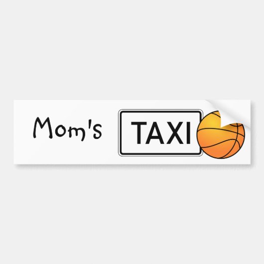 Mama Taxi Basketball Autoaufkleber (Vorne)