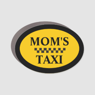 Mama Taxi Oval Car Magnet