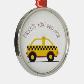 Mama-Taxi-Service Ornament Aus Metall (Rechts)