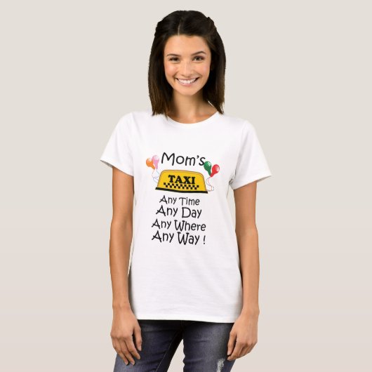 MAMA TAXI T - Shirt lustige Mama Mem Taxi (Vorne ganz)