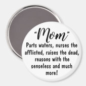 Mama: Teile des Wassers, Pflege des Gebrechlichen. Magnet (Vorderseite/Rückseite)