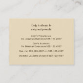 Mama-Telefonkarte-blaues Brown-Teddybär Telefonnummerkarte (Rückseite)