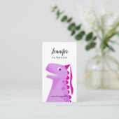Mama-Telefonkarte-Rosa-Dinosaurier-Prinzessin Visitenkarte (Stehend Vorderseite)