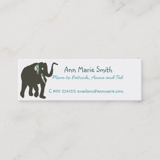 Mama-Telefonkarte Telefonnummerkarte (Vorderseite)