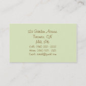 Mama-Telefonkarten Telefonnummerkarte (Rückseite)