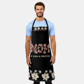 Mama Text mit Blüten und Kid-Namen Schürze (Getragen)