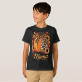 Mama Thanksgiving Leopard Pumpkin Sunflower Coquet T-Shirt (Vorne ganz)