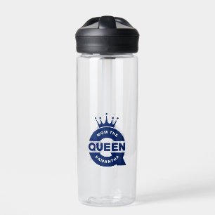 Mama The Queen Blue Creative Typografy Trinkflasche