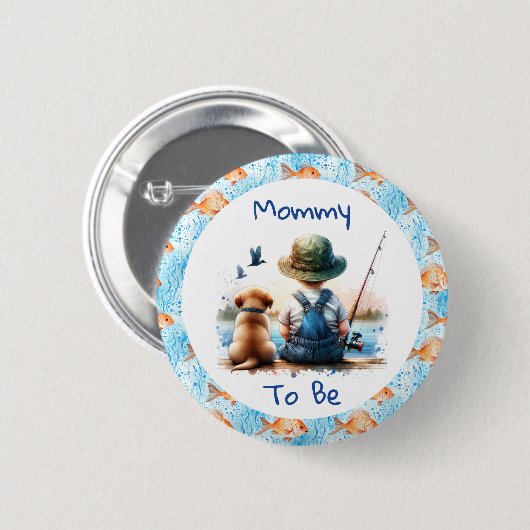 Mama | Themed Baby Dusche Button (Vorne & Hinten)